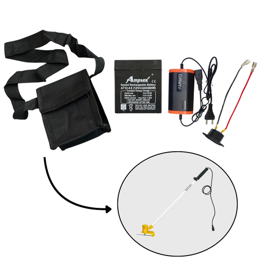 Battery Set Powerful 12 volts Battery Charger Bag Combo pack