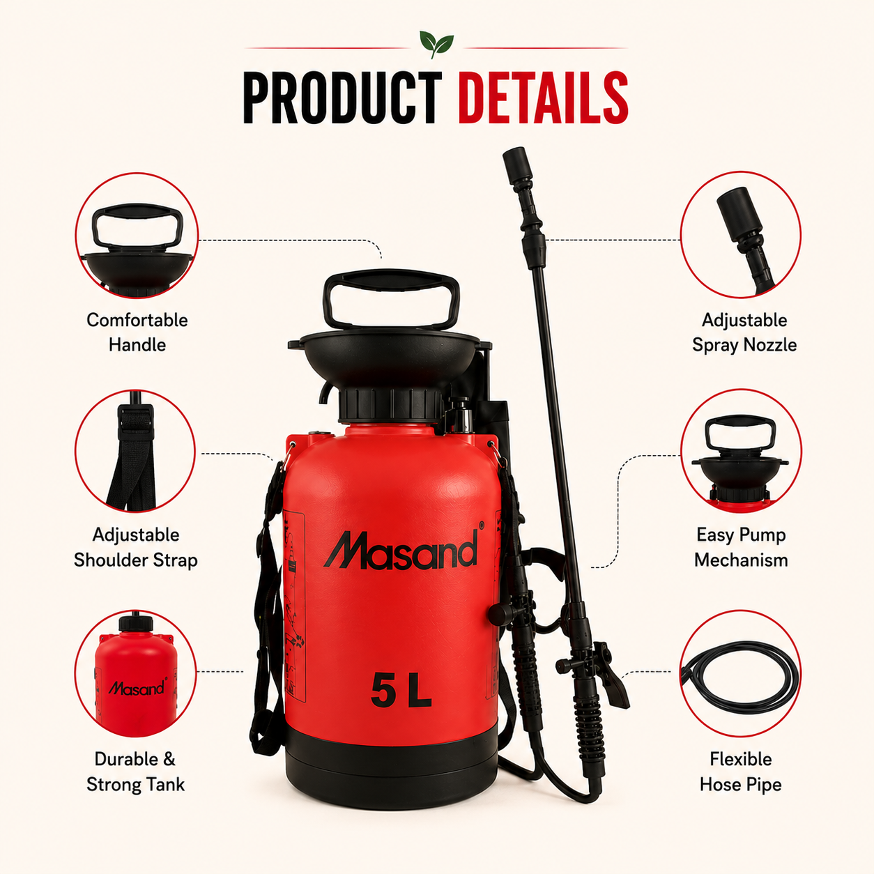 Farmio Masand Garden Pressure Sprayer 5 Litre