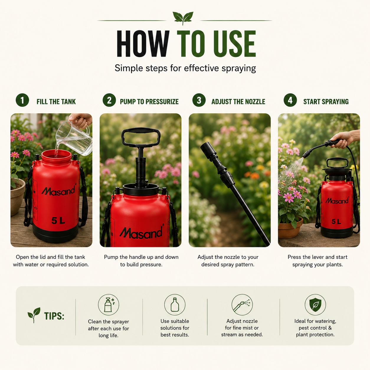 Farmio Masand Garden Pressure Sprayer 5 Litre