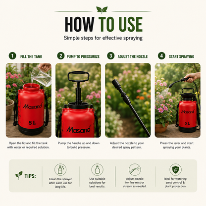 Farmio Masand Garden Pressure Sprayer 5 Litre
